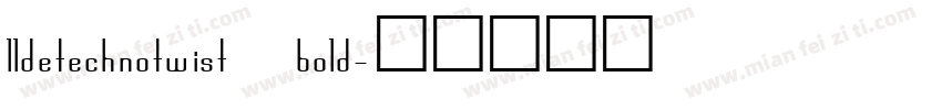 lldetechnotwist bold字体转换